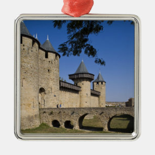 Counts slott, Carcassonne, Aude, Languedoc, Julgransprydnad Metall
