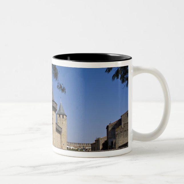 Counts slott, Carcassonne, Aude, Languedoc, Två-Tonad Mugg (Höger)