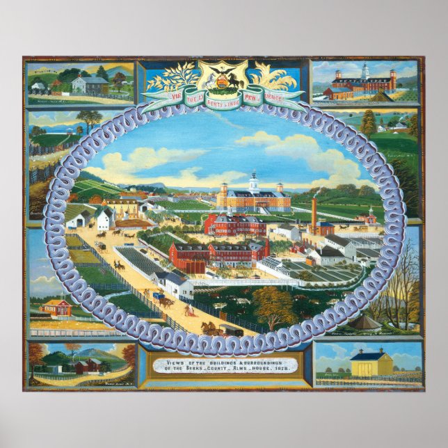 County Almshouse - Charles Hofmann Fine Art Poster (Framsidan)