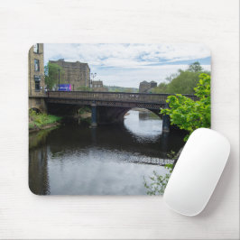 County Bridge och floden Calder, Sowerby Bridge Musmatta