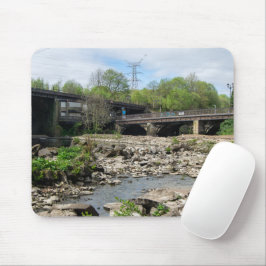 County Bridge och floden Calder, Sowerby Bridge Musmatta