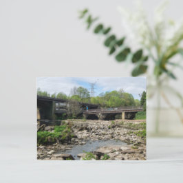 County Bridge och floden Calder, Sowerby Bridge Vykort