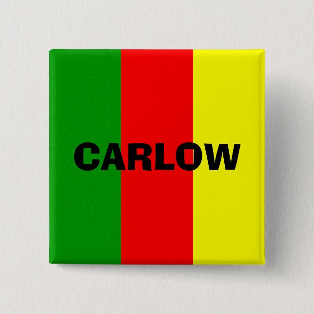 County Carlow Flagga Badge Knapp (Framsida)