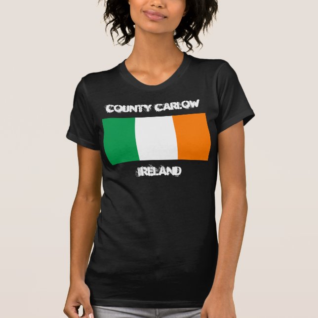 County Carlow, Irland med Irish flagga Tee (Framsida)