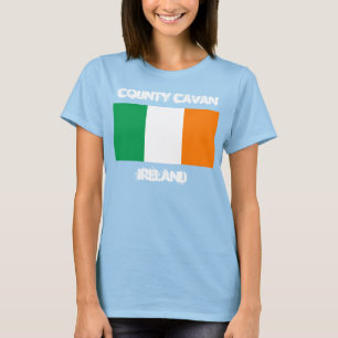 County Cavan, Irland med Irish flagga Tee Shirt