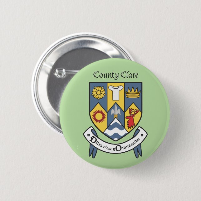 County Clare Button Knapp (Framsida & baksida)