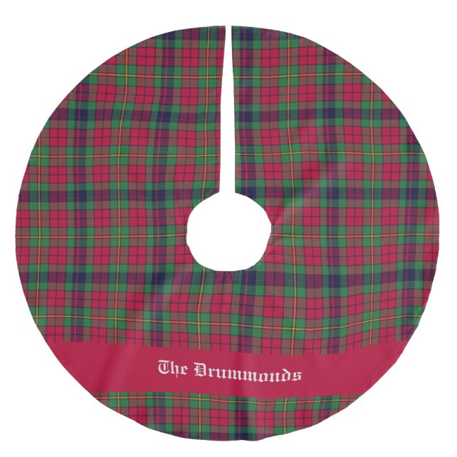 County Clare Tartan Anpassade Julgransmatta Borstad Polyester (Framsidan)
