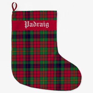 County Clare Tartan Anpassade Stor Julstrumpa