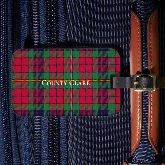 County Clare Tartan Bagagebricka (Framsida Insitu 4)