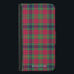 County Clare Tartan Plånboksfodral För Samsung Galaxy S5<br><div class="desc">Irlands County Clare tartan mönster med textövertäckning av anpassadet</div>