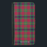 County Clare Tartan Plånboksfodral För Samsung Galaxy S5<br><div class="desc">Irlands County Clare tartan mönster med textövertäckning av anpassadet</div>