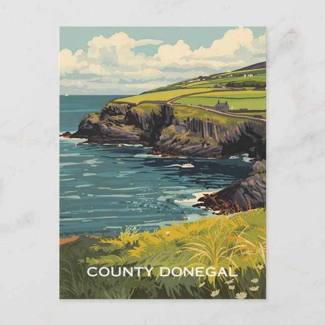 County Donegal Ireland Vykort (Framsida)