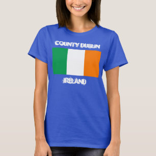 County Dublin, Irland med Irish flagga T Shirt