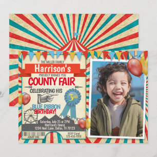 County Fair Födelsedagsfest inbjudan Inbjudan
