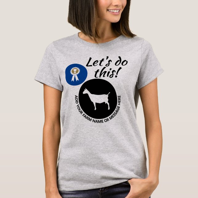 County Fair Livestock Dairy Goat Show T Shirt (Framsida)