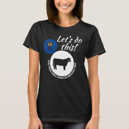 County Fair Livestock Market Steer Mörk T Shirt