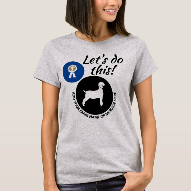 County Fair Livestock Wether Goat T Shirt (Framsida)