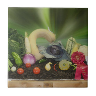 County Fair Vegetable Visning Kakelplatta