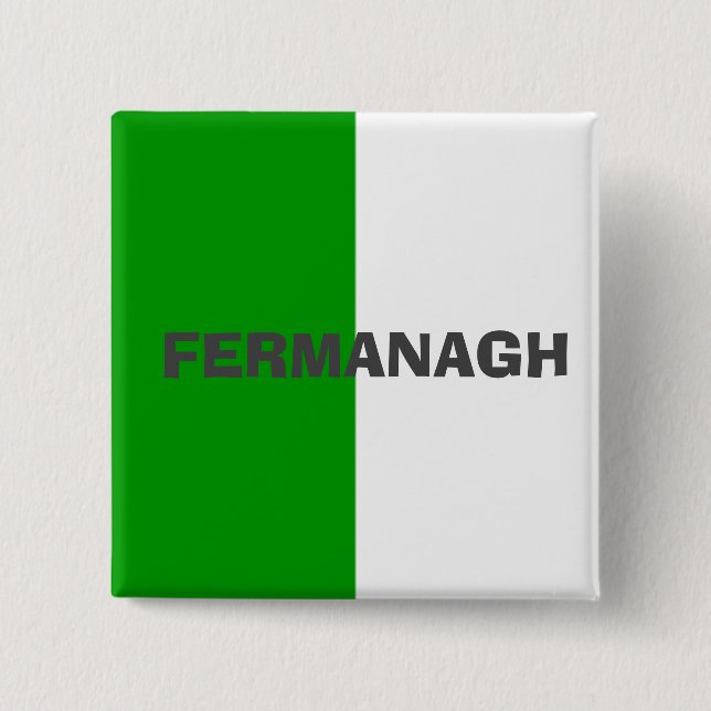 County Fermanagh Flagga Badge Knapp (Framsida)