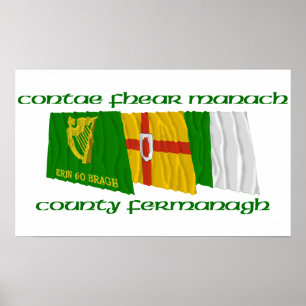 County Fermanagh Flaggor Poster