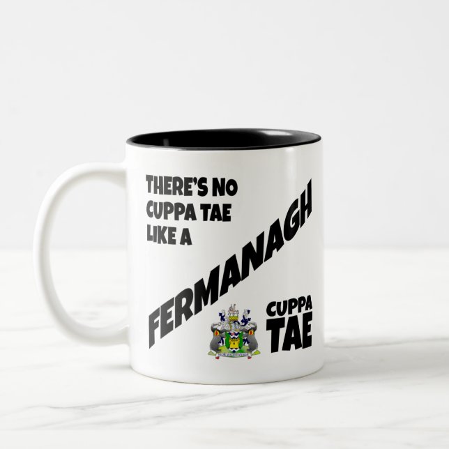 County Fermanagh Ireland Two-Tone Coffee Mugg (Vänster)
