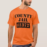 County Jail Halloween Custome Tee Shirt<br><div class="desc">lustig halloween-fängelset fängslar statliga fångars orange t-shirt</div>