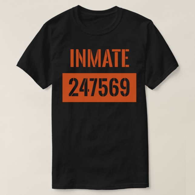 County Jail Inmate Prisoner Costume T Shirt (Design framsida)