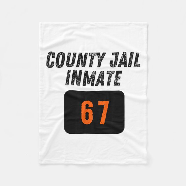 County Jail Prison Inmate 67 Halloween Funny Mens  Fleecefilt (Framsidan)