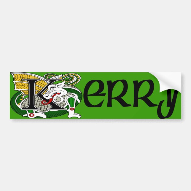 County Kerry Bumper Sticker Bildekal (Framsidan)