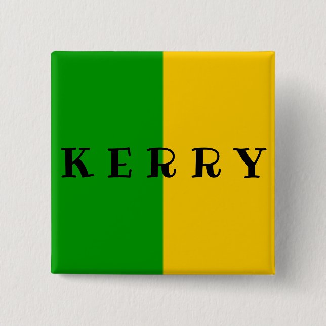 County Kerry Flagga Badge Knapp (Framsida)