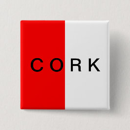 County Kork Flagga Badge Knapp