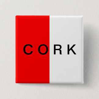 County Kork Flagga Badge Knapp