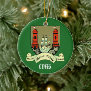 County Kork Ireland julprydnad Julgransprydnad Keramik