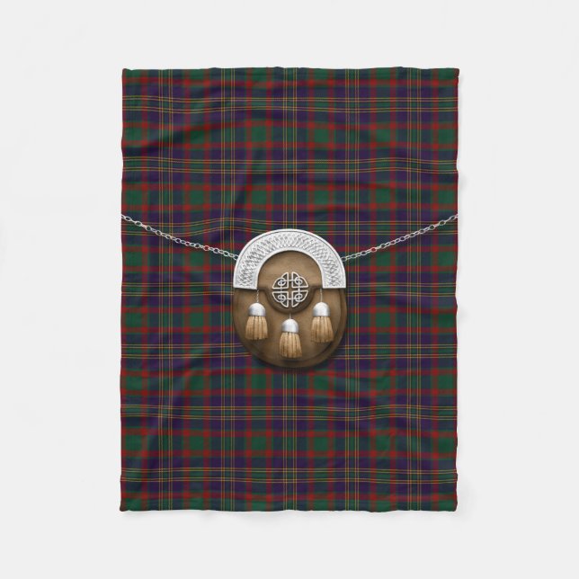 County Kork Irish Tartan and Sporran Fleecefilt (Framsidan)