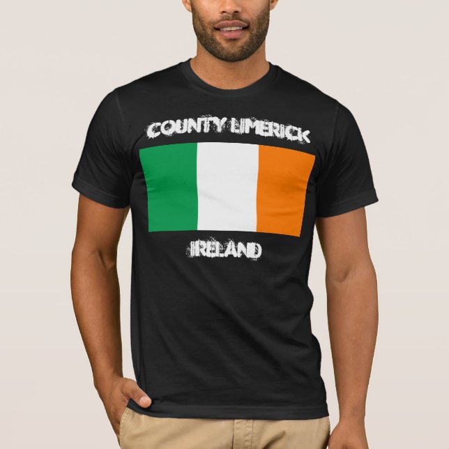 County Limerick, Irland med Irish flagga T-shirt (Framsida)