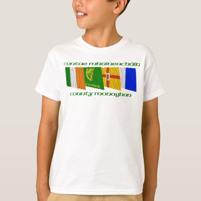 County Monaghan Flaggor T-shirt (Framsida)