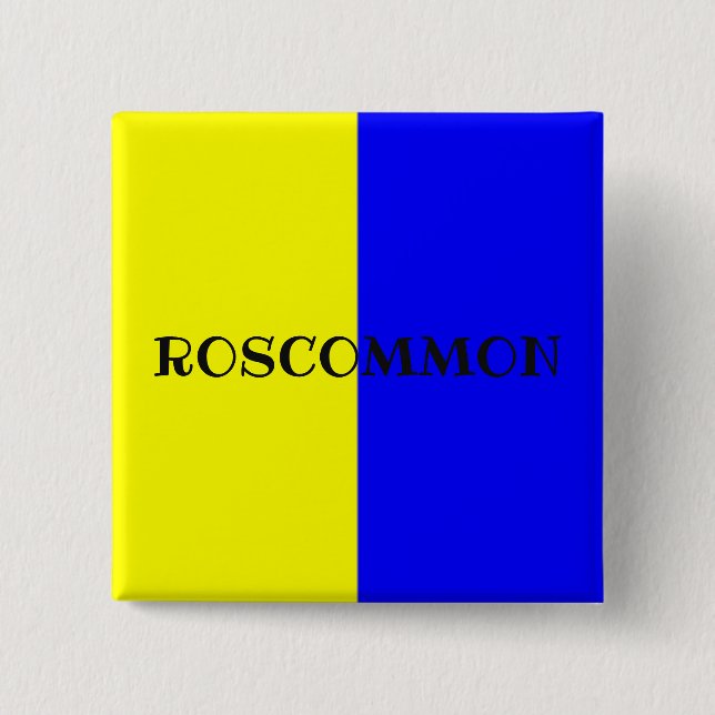 County Roscommon Flagga Badge Knapp (Framsida)