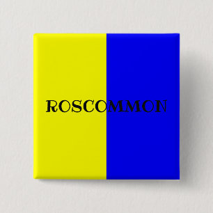 County Roscommon Flagga Badge Knapp