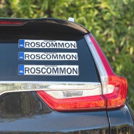 County Roscommon Irish Reg Plate Decal Stickers x3 Klistermärken