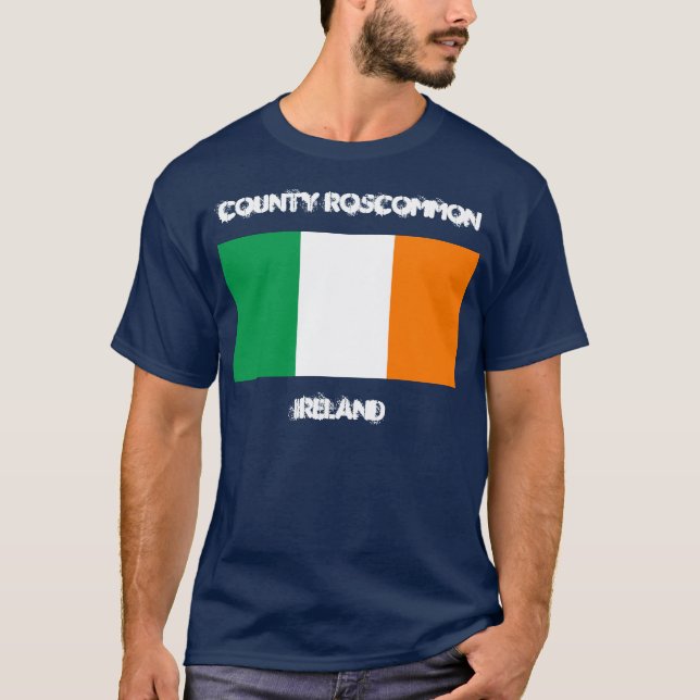 County Roscommon, Irland med Irish flagga Tee (Framsida)