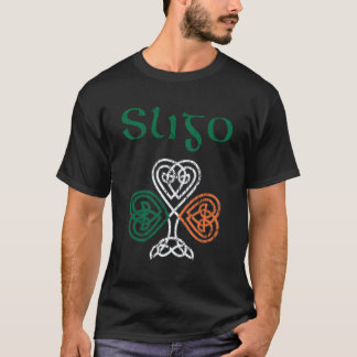County Sligo Shamrock Ireland Flagga Craic and Ceo T Shirt