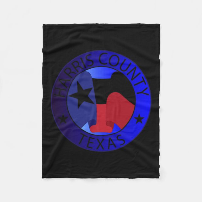 County Texas Kamala Harris 2024 Val Anti Trum Fleecefilt (Framsidan)