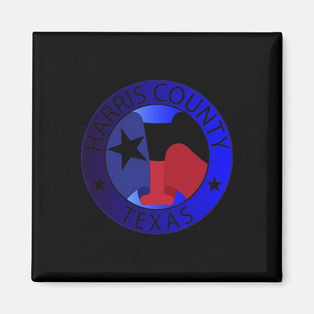 County Texas Kamala Harris 2024 Val Anti Trum Magnet (Framsidan)