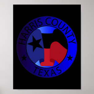 County Texas Kamala Harris 2024 Val Anti Trum Poster