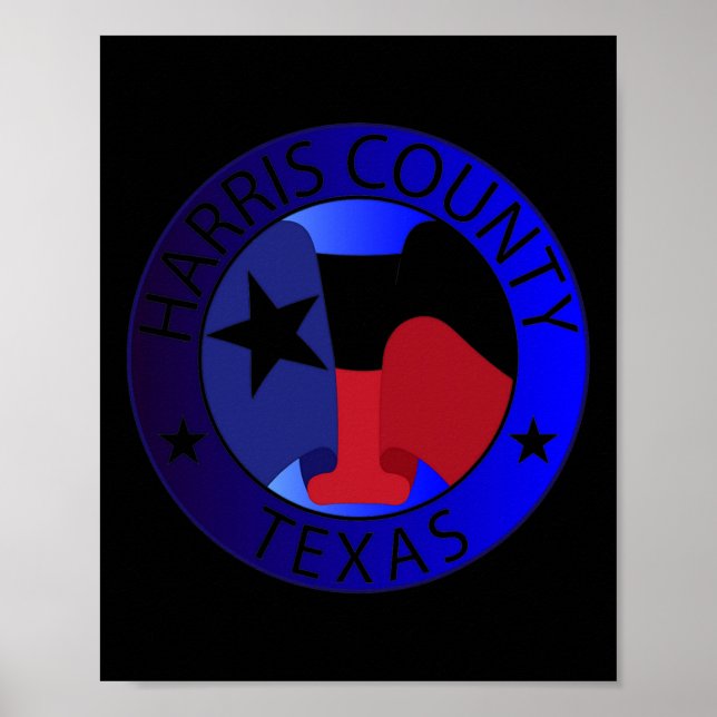 County Texas Kamala Harris 2024 Val Anti Trum Poster (Framsidan)