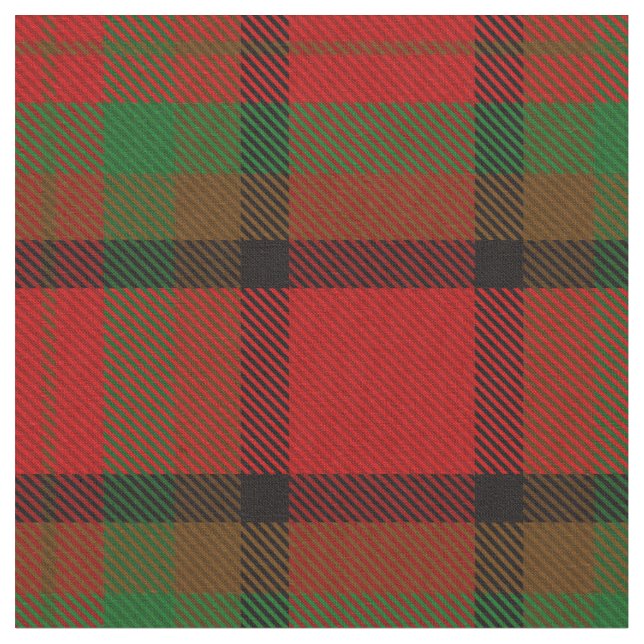 County Tipperary Irish Tartan Fabric Tyg (Närbild)