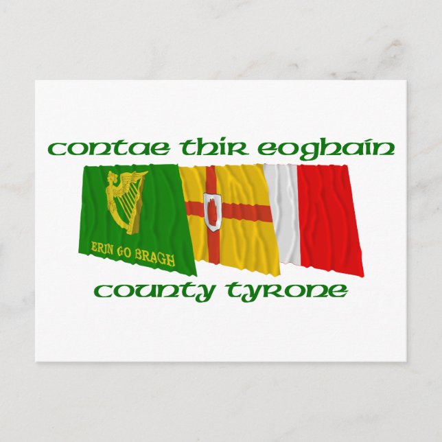 County Tyrone-flaggor Vykort (Framsida)