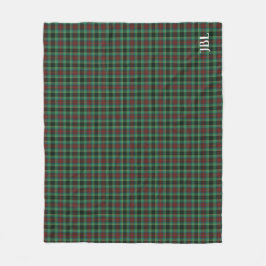 County Waterford Tartan Monogram Fleecefilt
