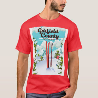 County Wyoming Ski poster T Shirt