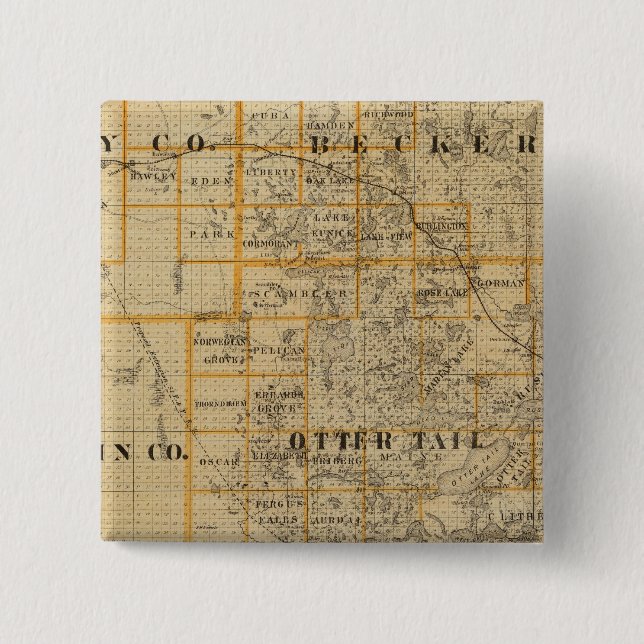 Countyn Clay, Wilkin, Becker, Minnesota Knapp (Framsida)